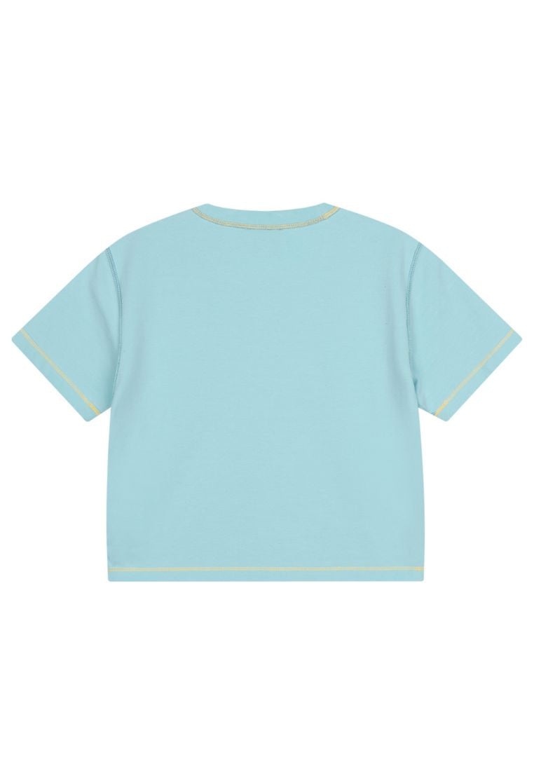 W Classic Logo Baby Crop Sky Blue