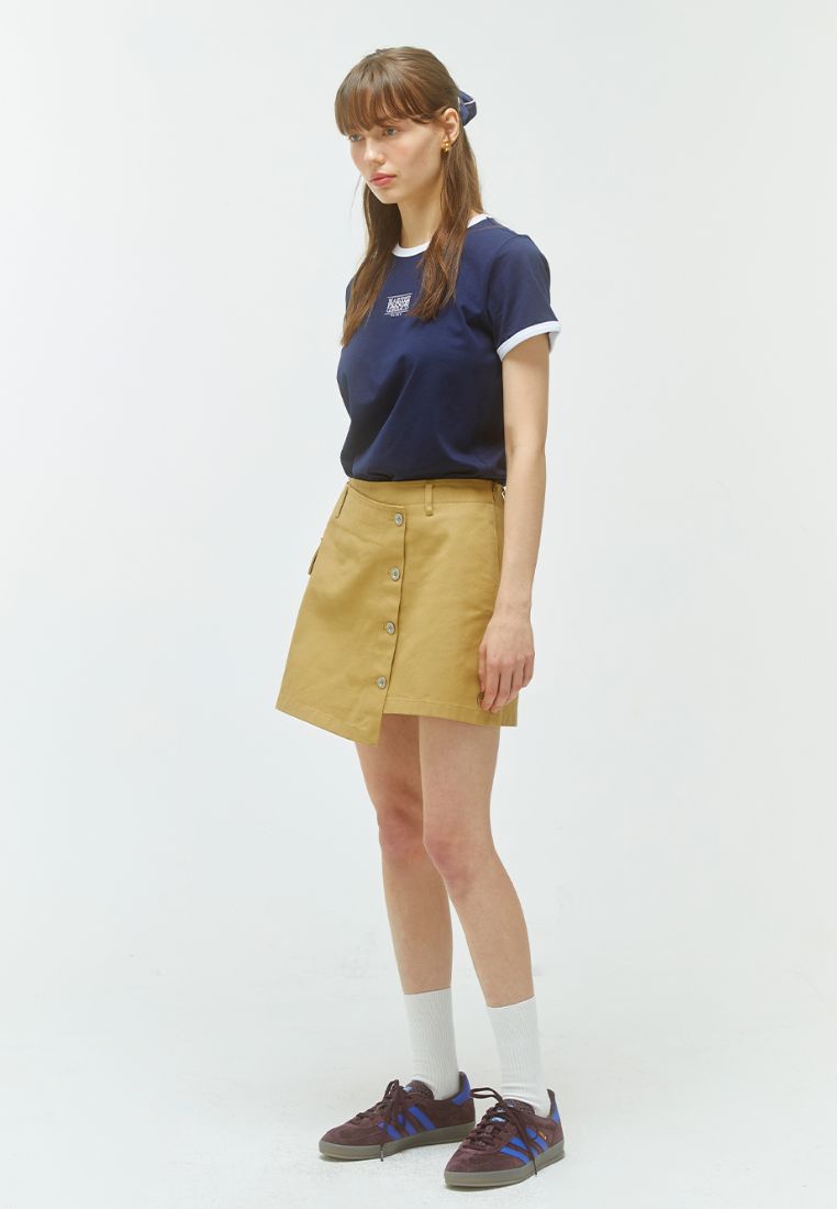 W Classic Logo Ringer Tee Navy