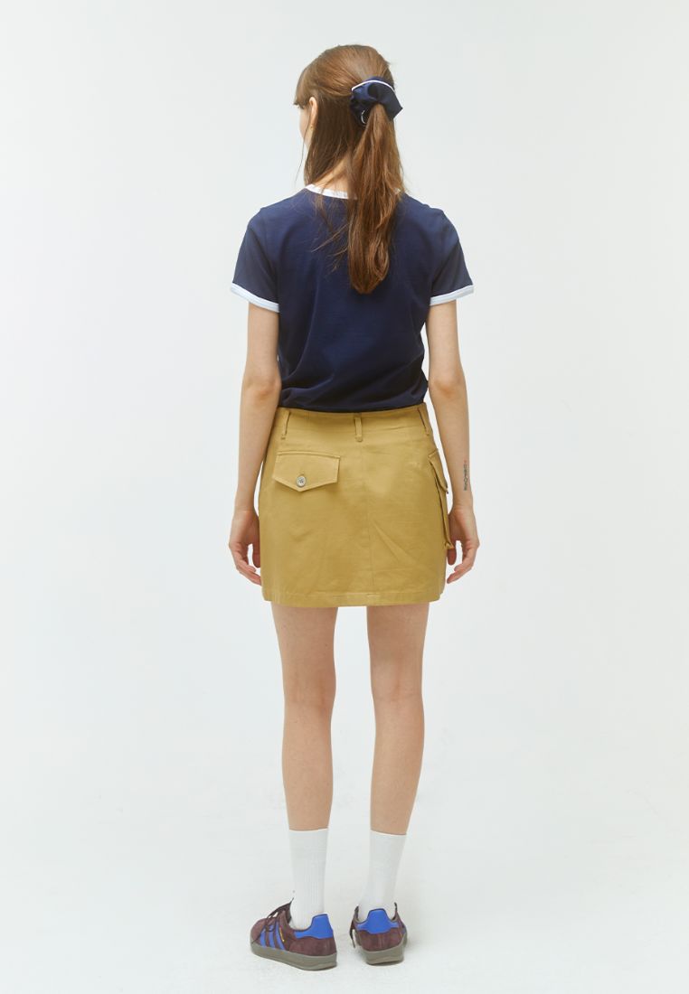W Classic Logo Ringer Tee Navy