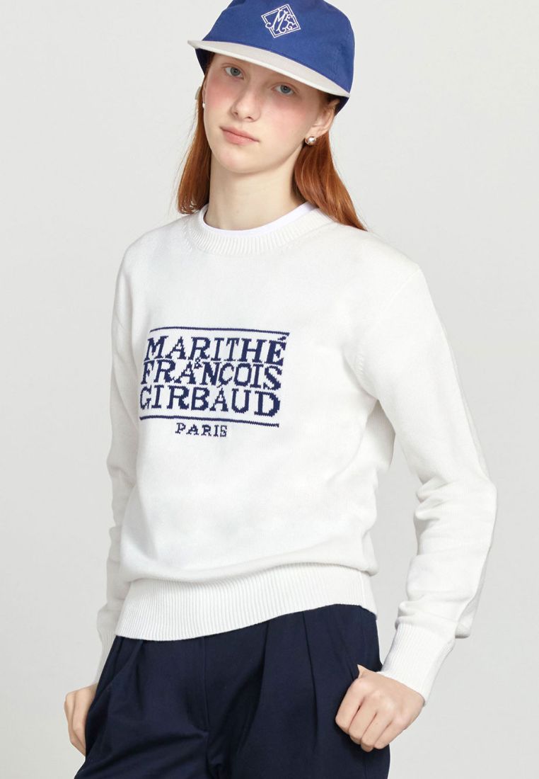 Classic Logo Knit Pullover Ivory