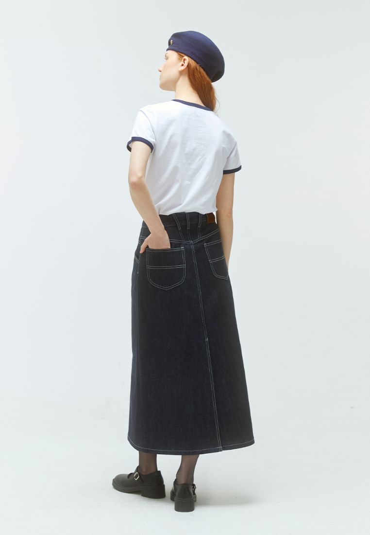 W Classic Logo Ringer Tee White