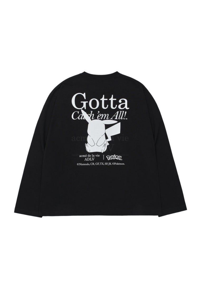 Pokémon GOTTA PIKACHU Long Sleeve T-Shirt Black