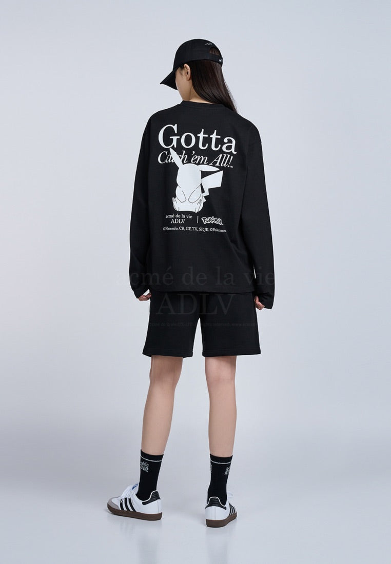 Pokémon GOTTA PIKACHU Long Sleeve T-Shirt Black