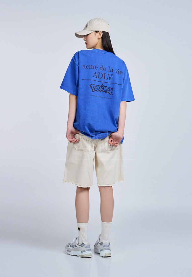 Pokémon KKOBUGI EVOLUTION PIGMENT Short Sleeve T-Shirt Blue