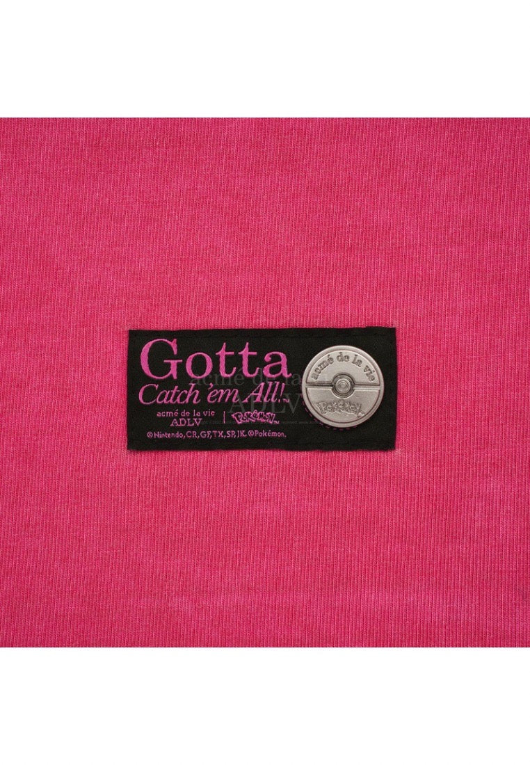 Pokémon FAIRI EVOLUTION PIGMENT Short Sleeve T-Shirt Pink