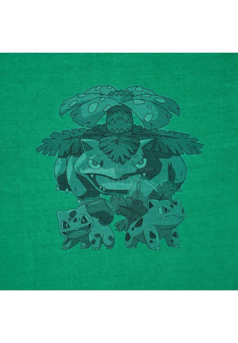 Pokémon ISANGHAESSI EVOLUTION PIGMENT Short Sleeve T-Shirt Green