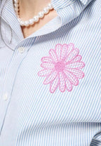 Oxford Shirt Stripe Sky Pink
