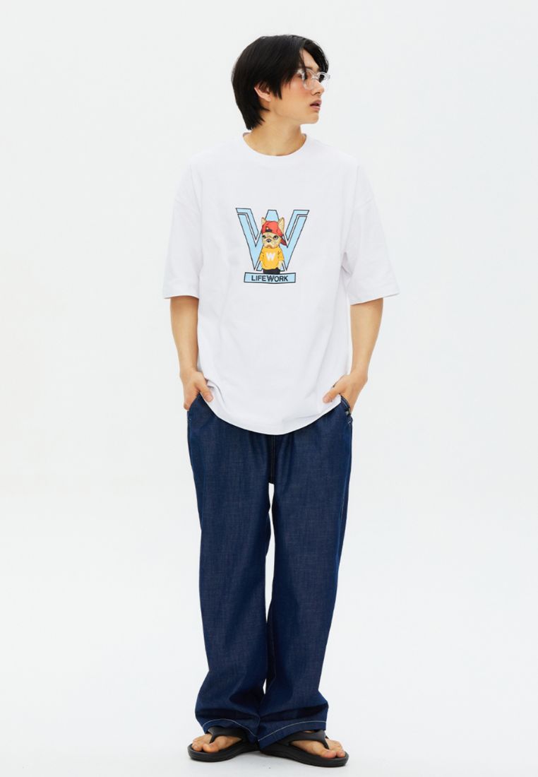 Logo Snapback Hipdog T-Shirt White