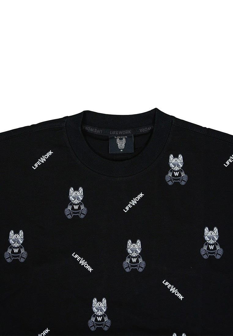 Monogram Glasses Radog Tee Black