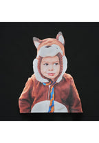 Baby Face FOX DOLL Short Sleeve T-Shirt Black