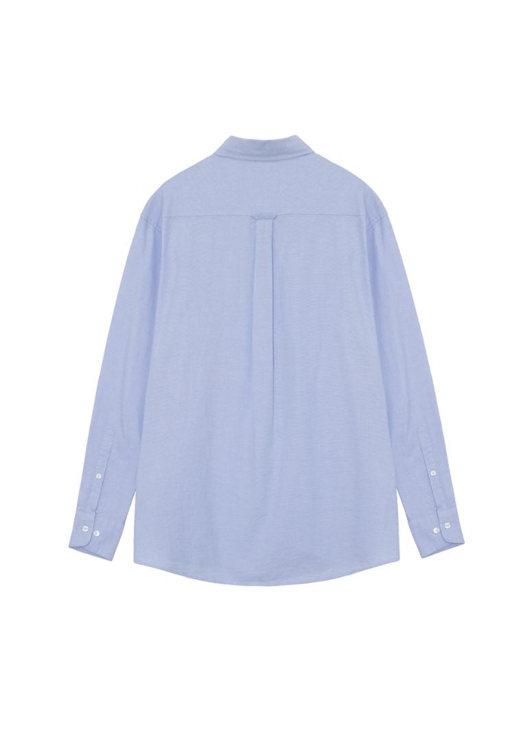 Embroidery Oxford Shirt Sky Blue