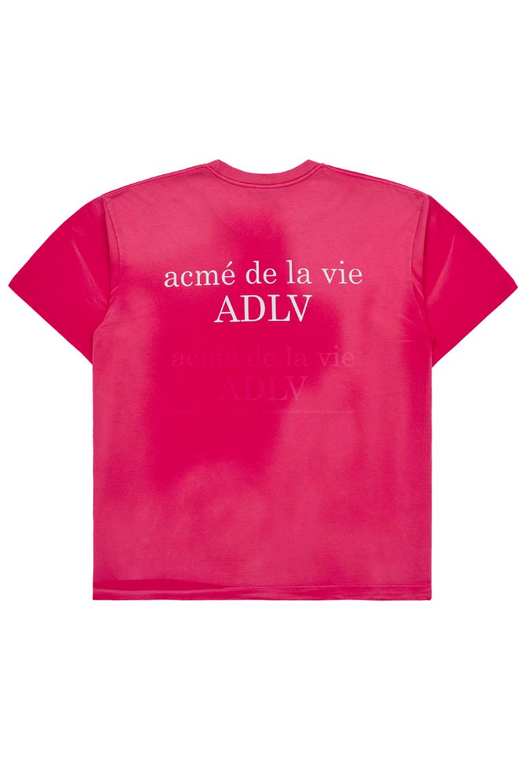 New Symbol Logo Spray Washing T-Shirt Pink