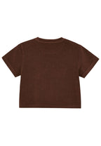 W CLASSIC LOGO Terry Crop Tee Brown