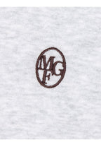W Circle Logo Crop Hoodie Zipup Light Heather Gray