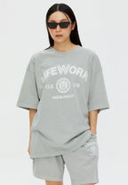 Pigment Varsity T-Shirt Light Grey