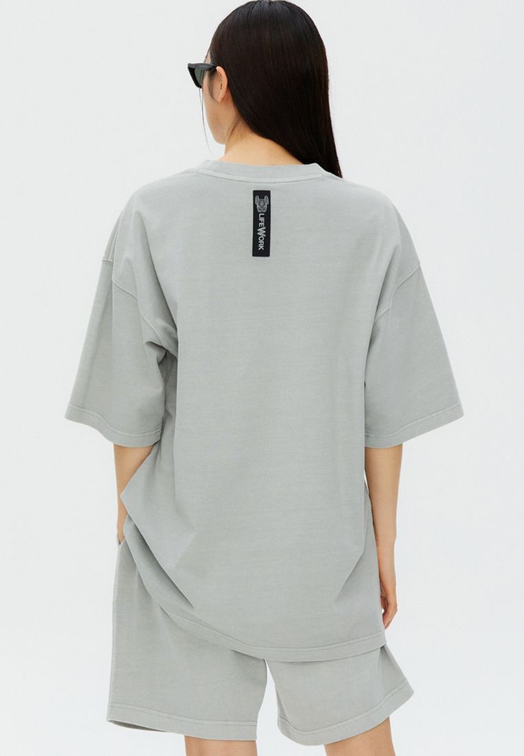 Pigment Varsity T-Shirt Light Grey