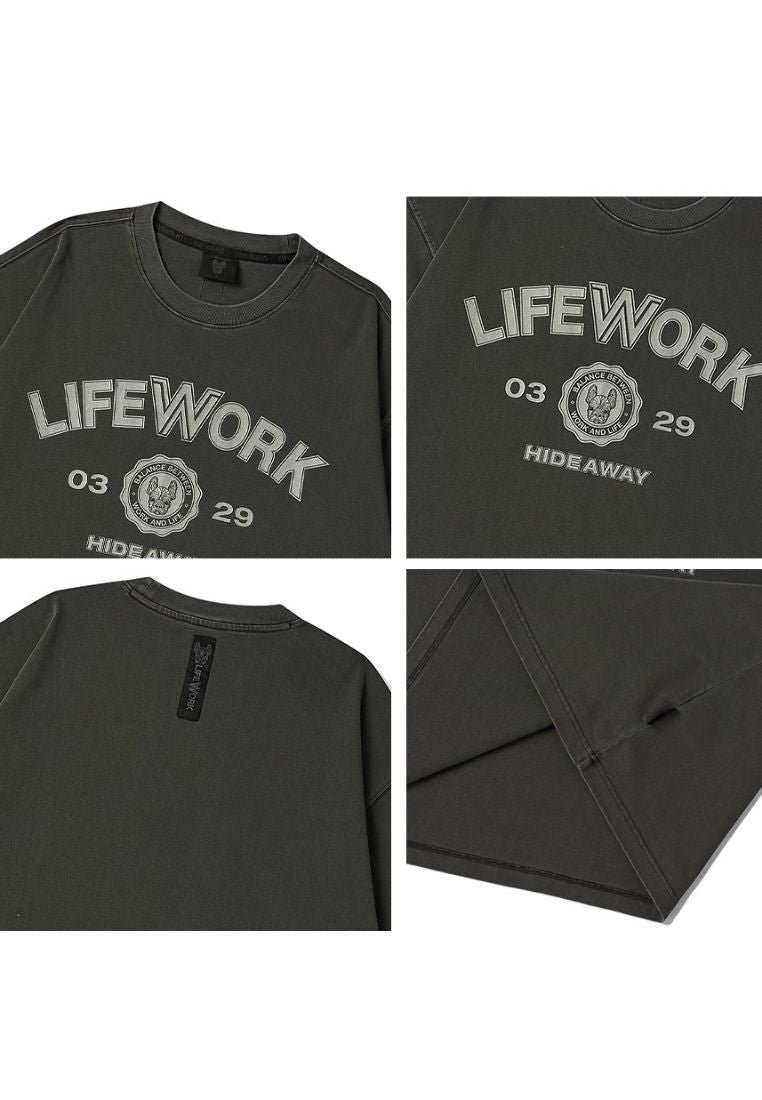 Pigment Varsity T-Shirt Charcoal Grey
