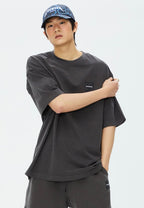 Square Wappen Pigment T-Shirt Charcoal Grey