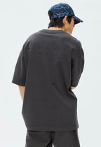 Square Wappen Pigment T-Shirt Charcoal Grey