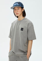 Square Wappen Pigment T-Shirt Light Grey