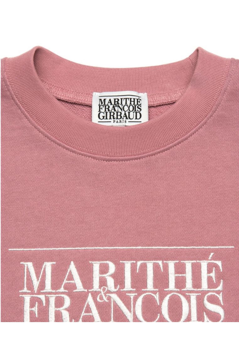 W Classic Logo Crop Sweatshirt Pink
