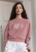 W Classic Logo Crop Sweatshirt Pink