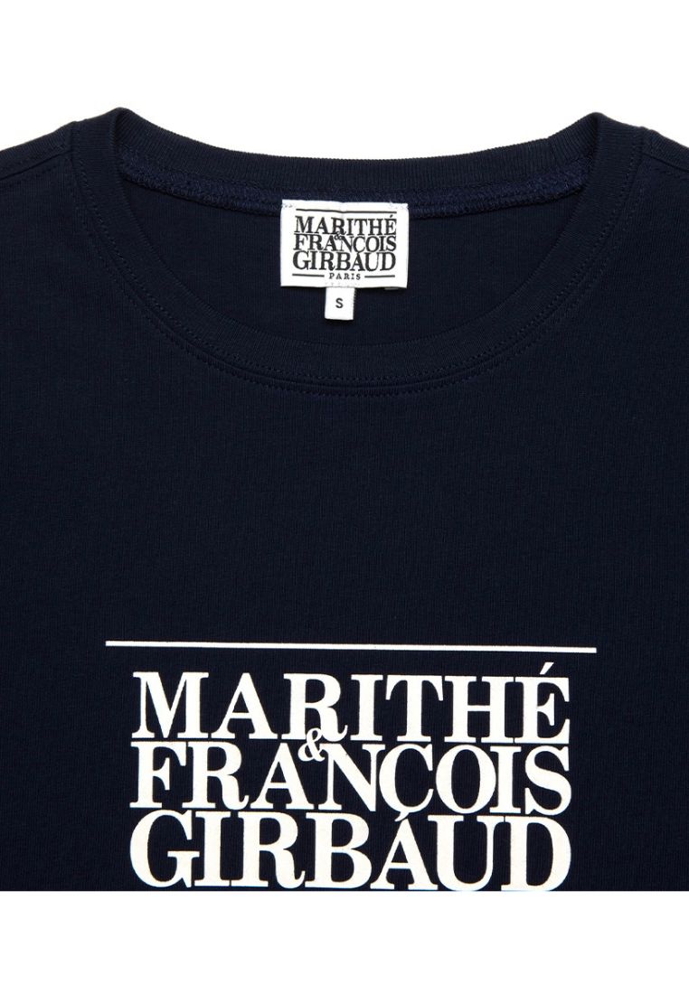 W Classic Logo Crop Tee Navy