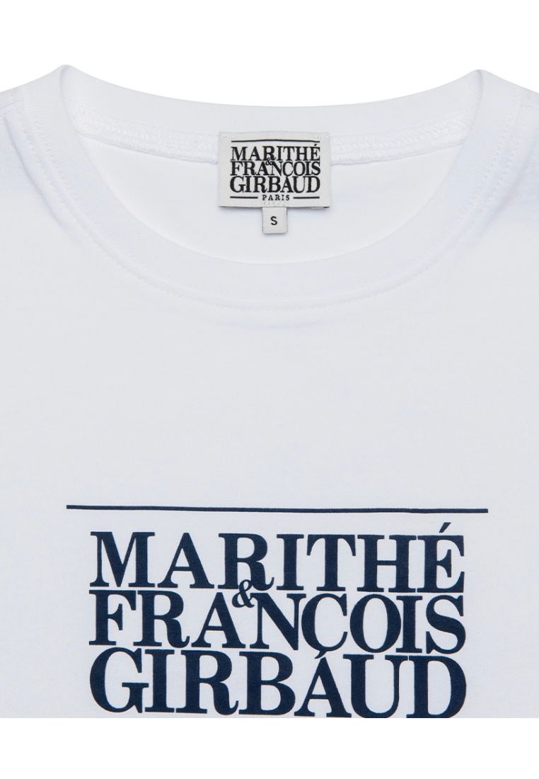 W Classic Logo Crop Tee White