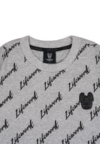 Signature Lettering T-Shirt Grey