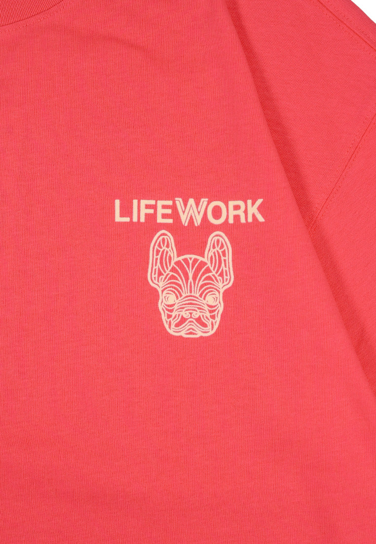 Velvet Logo T-Shirt Pink