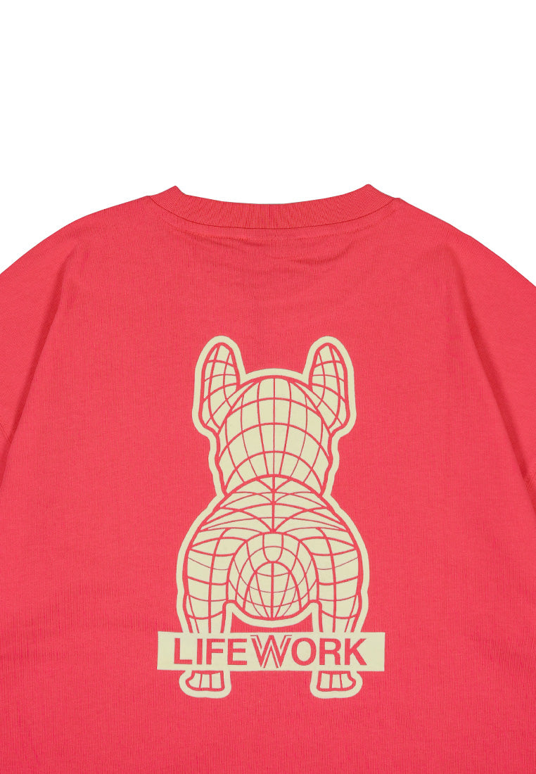 Velvet Logo T-Shirt Pink