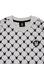 Monogram Pattern T-Shirt Light Grey