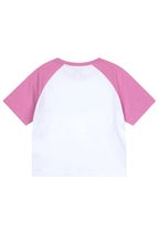 W Raglan Regular Logo Tee Pink