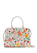 Madison Strawberry Garden Printed Medium Satchel Pink Multi