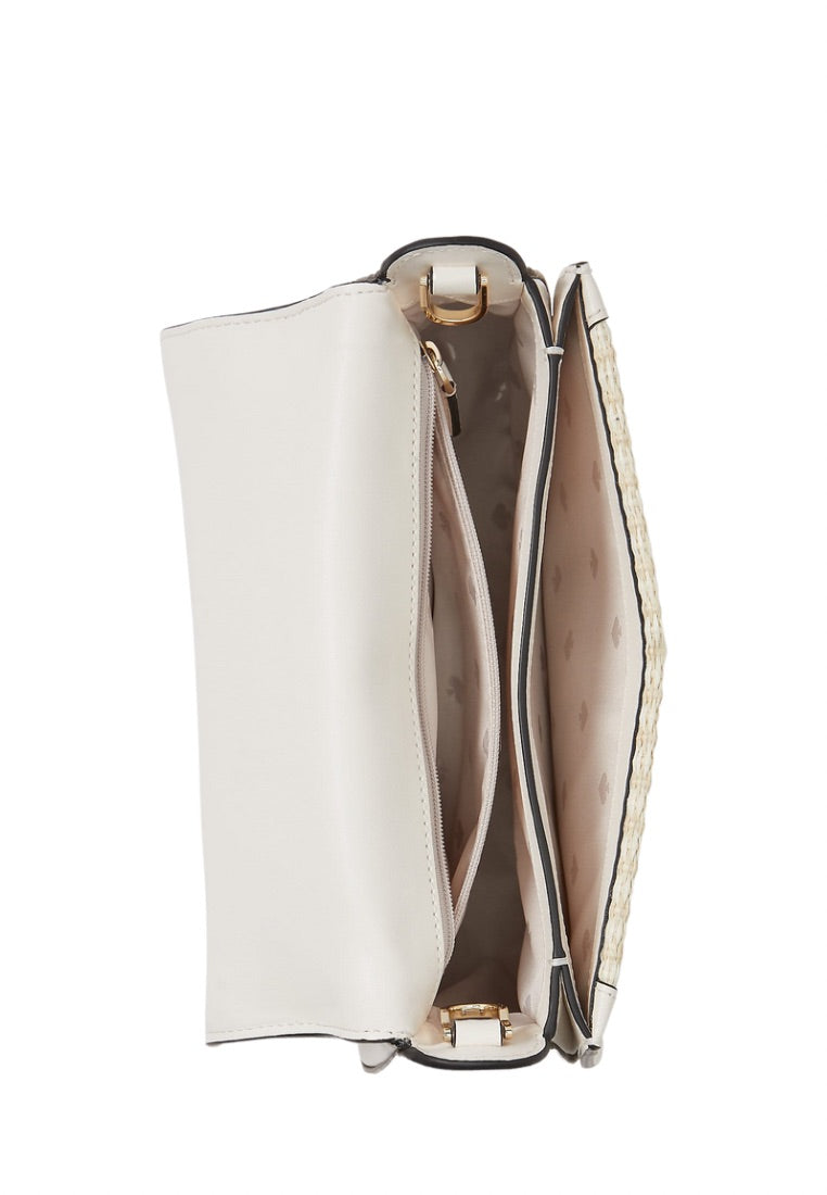 Puffy Top Handle Ladybug Crossbody Natural Multi