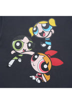 The Powerpuff Girls x Acmedelavie Big Printing Artwork T-Shirts Charcoal