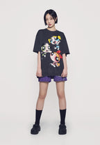 The Powerpuff Girls x Acmedelavie Big Printing Artwork T-Shirts Charcoal