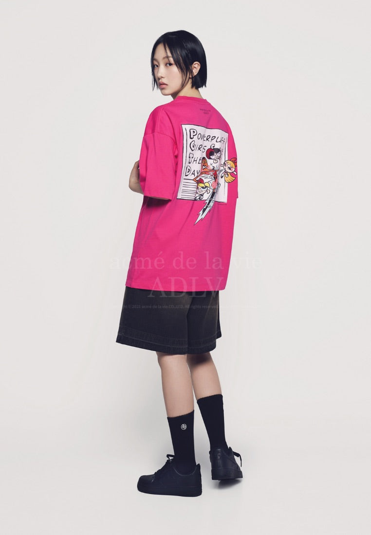 The Powerpuff Girls x Acmedelavie Save The Day T-Shirts Pink