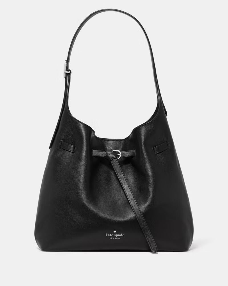 454 Belted Large Shoulder Bag Black