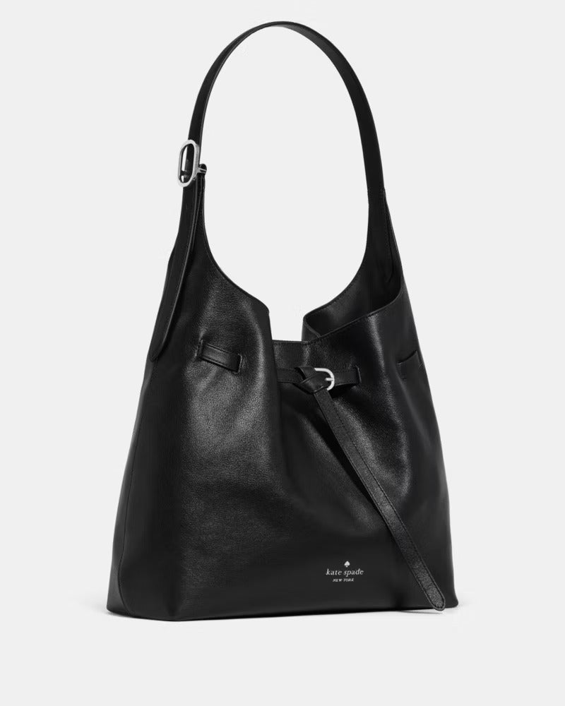 454 Belted Large Shoulder Bag Black