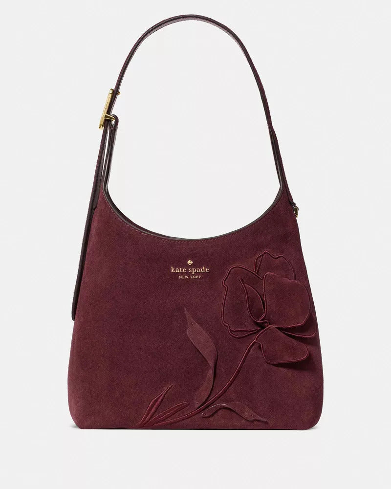 454 Floral Small Shoulder Bag Grenache