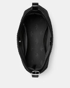 454 Straw Large Shoulder Bag Black