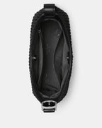 454 Straw Small Shoulder Bag Black