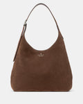 454 Suede Large Shoulder Bag Hot Fudge