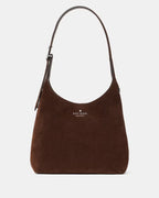 454 Suede Small Shoulder Bag Hot Fudge