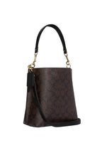 Mollie Bucket Bag 22 In Signature Canvas Brown Black
