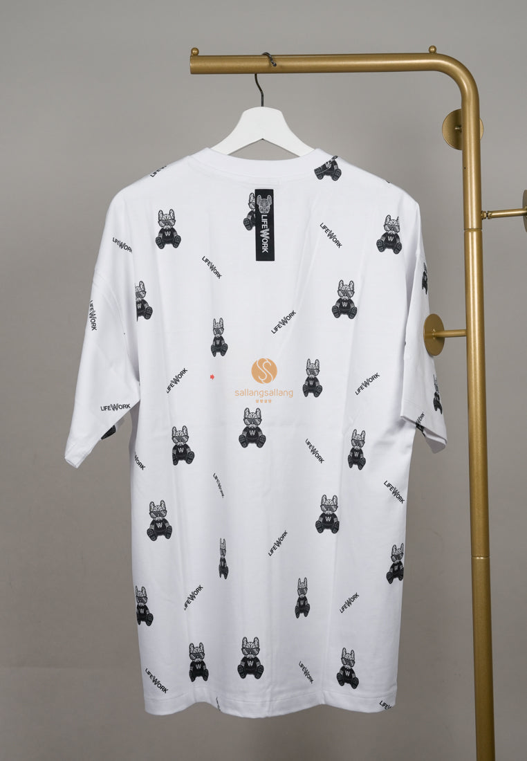 [DEFECT SALE 45] Monogram Glasses Radog Tee White M