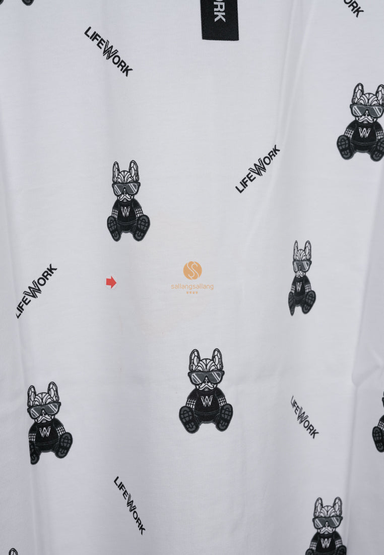 [DEFECT SALE 45] Monogram Glasses Radog Tee White M