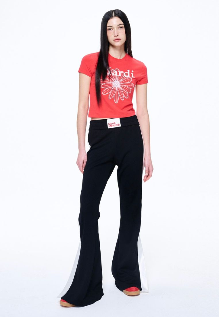 Cropped Tshirt FlowerMardi Red White
