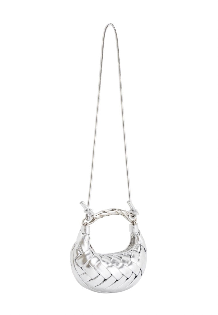 Orla Weave Handbag - Silver